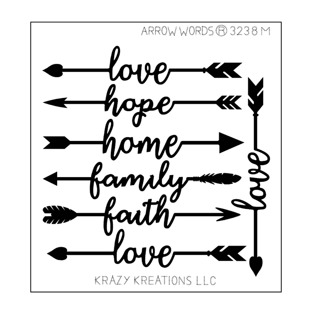 Arrow Words Mini Sticker