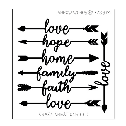 Arrow Words Mini Sticker