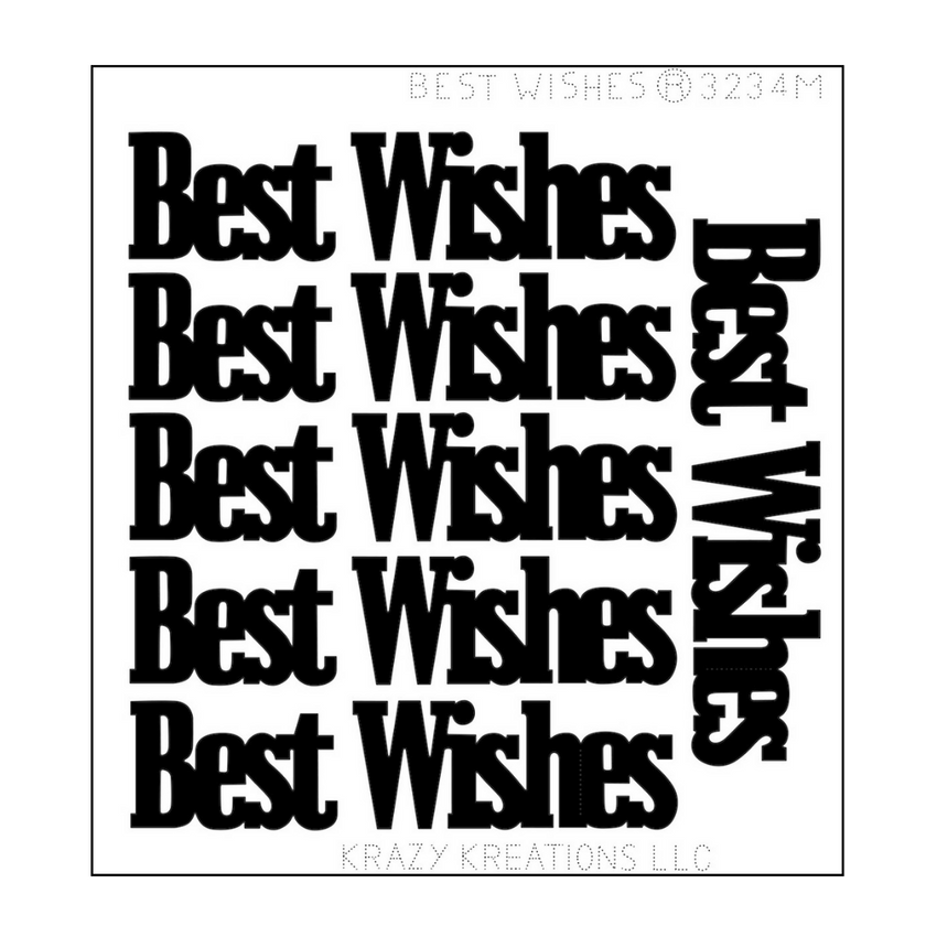 Best Wishes Mini Sticker