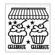 Cupcake Celebrate Mini Sticker