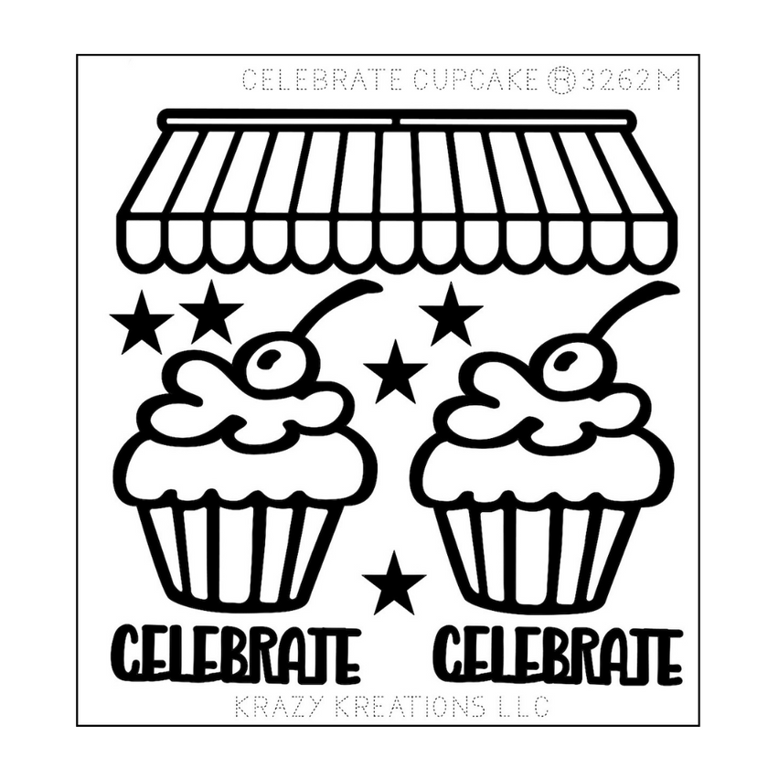 Cupcake Celebrate Mini Sticker