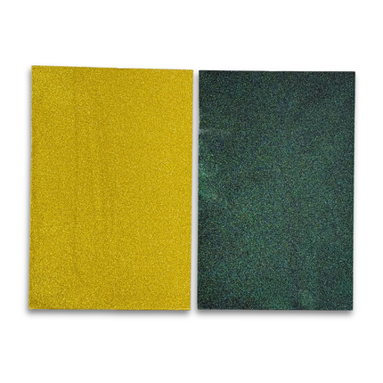 Chartreuse & Hunter Green Glitter Paper