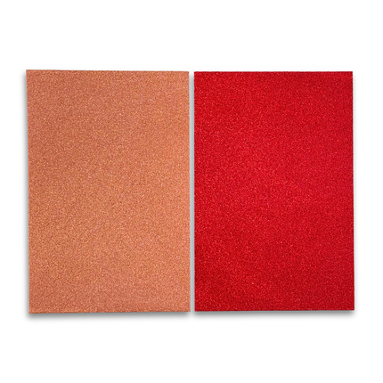 Copper & Fire Red Glitter Paper