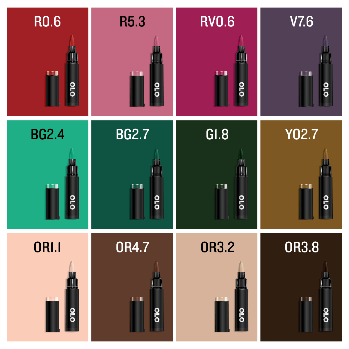 OLO 6pc Alcohol Marker Set, EXPO 3