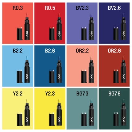 OLO 6pc Alcohol Marker Set, EXPO 4