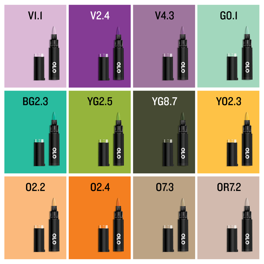 OLO 6pc Alcohol Marker Set, EXPO 5