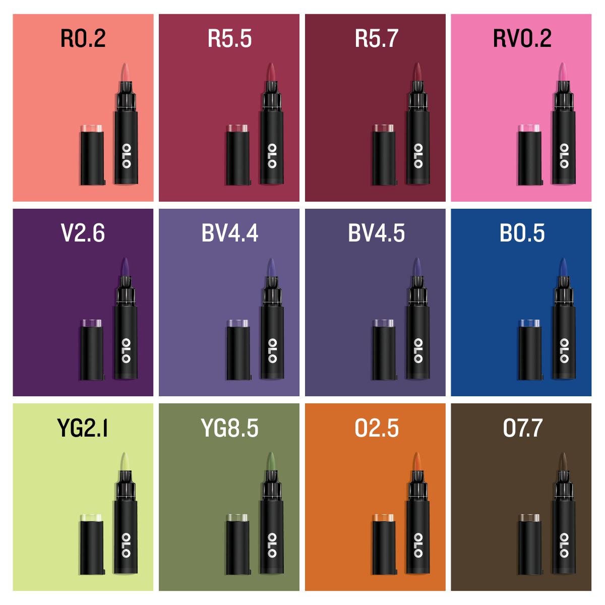 OLO 6pc Alcohol Marker Set, EXPO 6