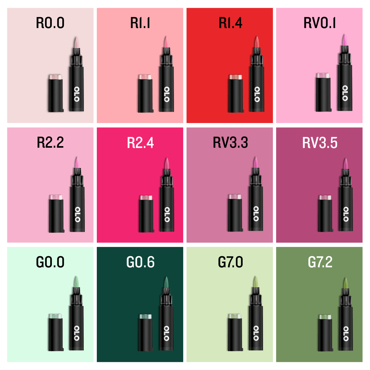 OLO 6pc Alcohol Marker Set, EXPO 8