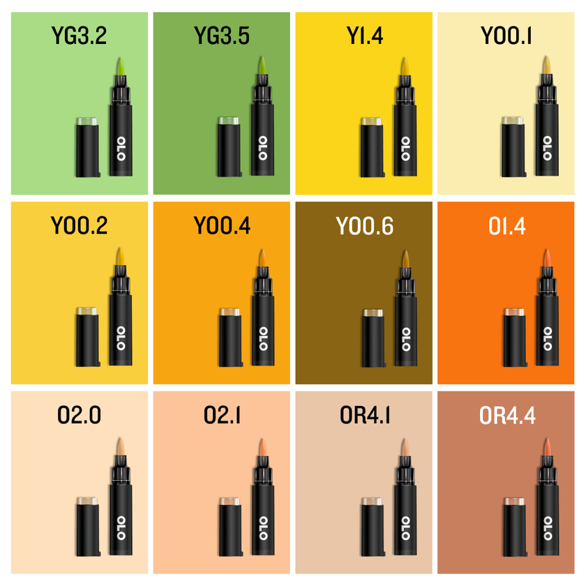 OLO 6pc Alcohol Marker Set, EXPO 9