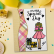 Girl with Presents Card Kit