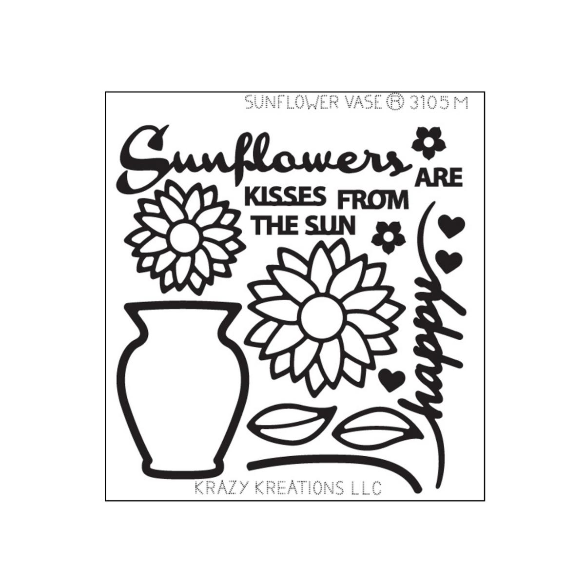 Sunflower Vase Mini