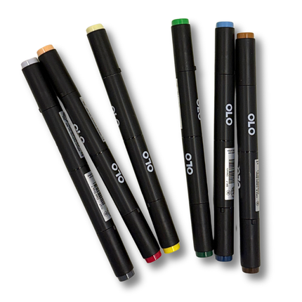 OLO 6pc Alcohol Marker Set, EXPO 1