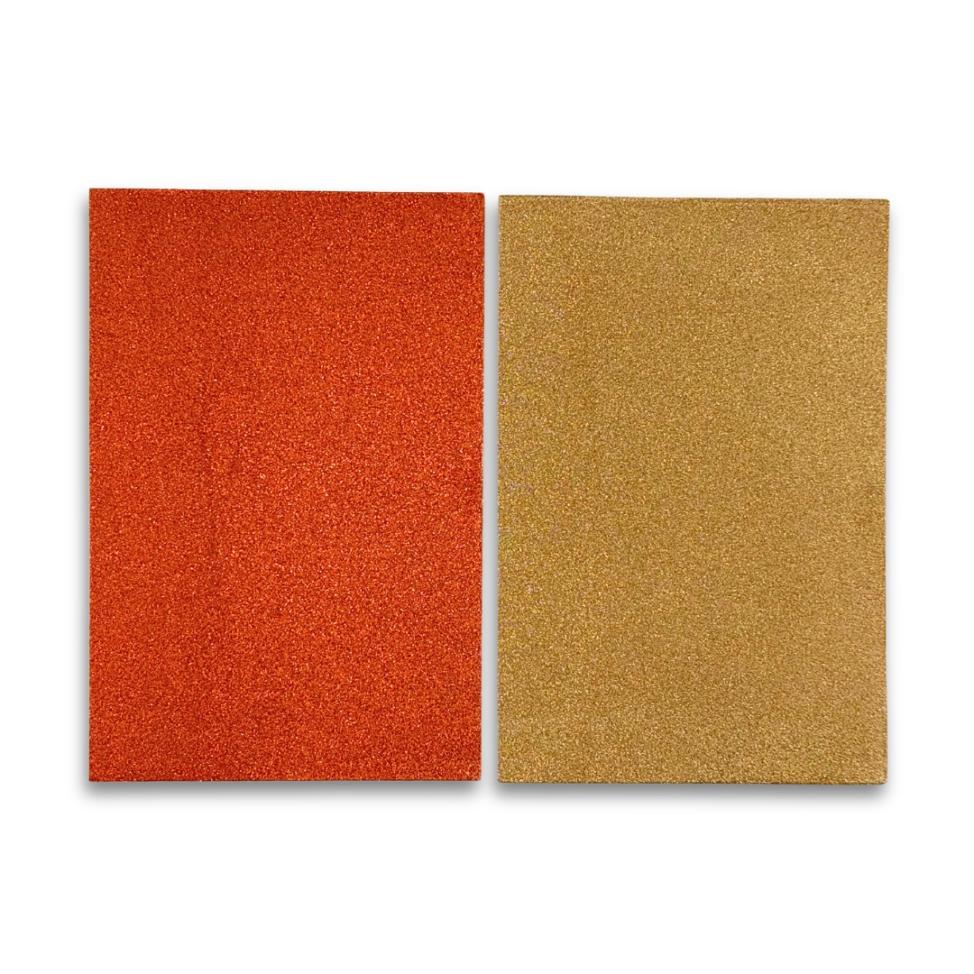 Orange & Sahara Glitter Paper