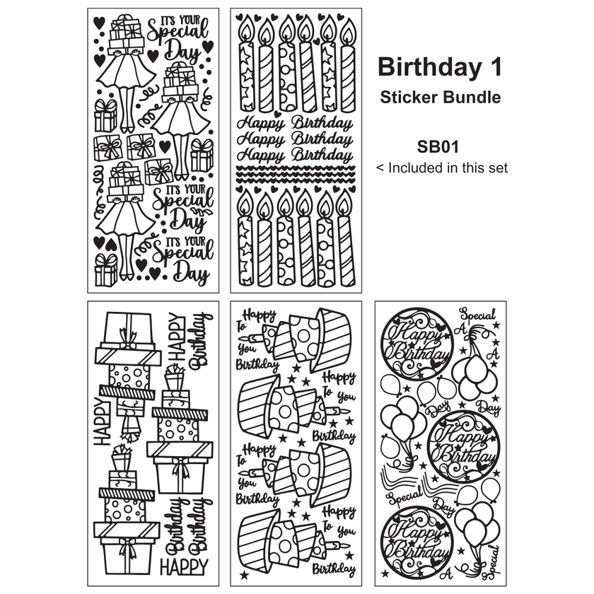 Birthday 1 Sticker Bundle