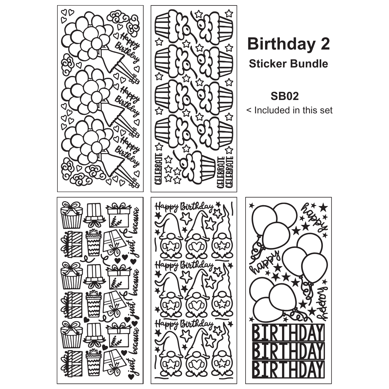 Birthday 2 Sticker Bundle