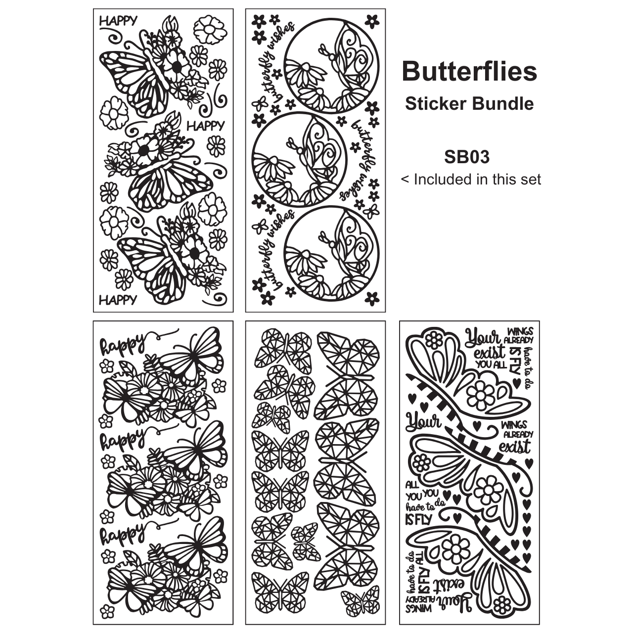 Butterflies Sticker Bundle