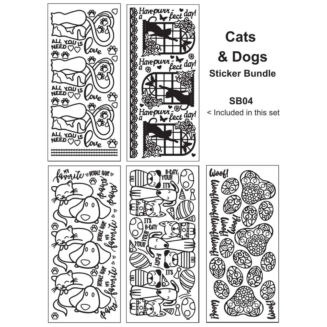 Cats & Dogs Sticker Bundle
