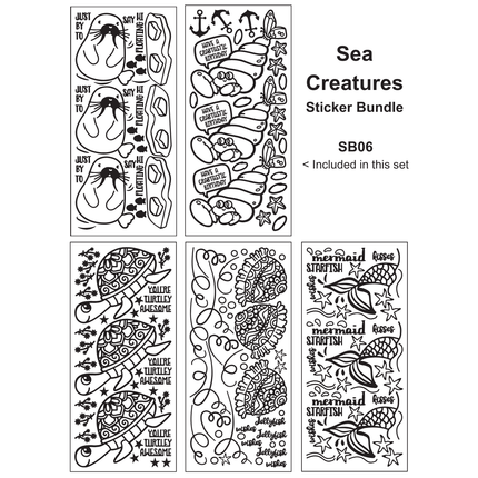 Sea Creatures Sticker Bundle