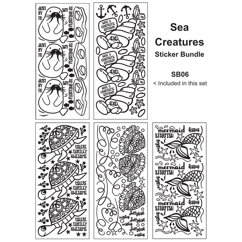 Sea Creatures Sticker Bundle