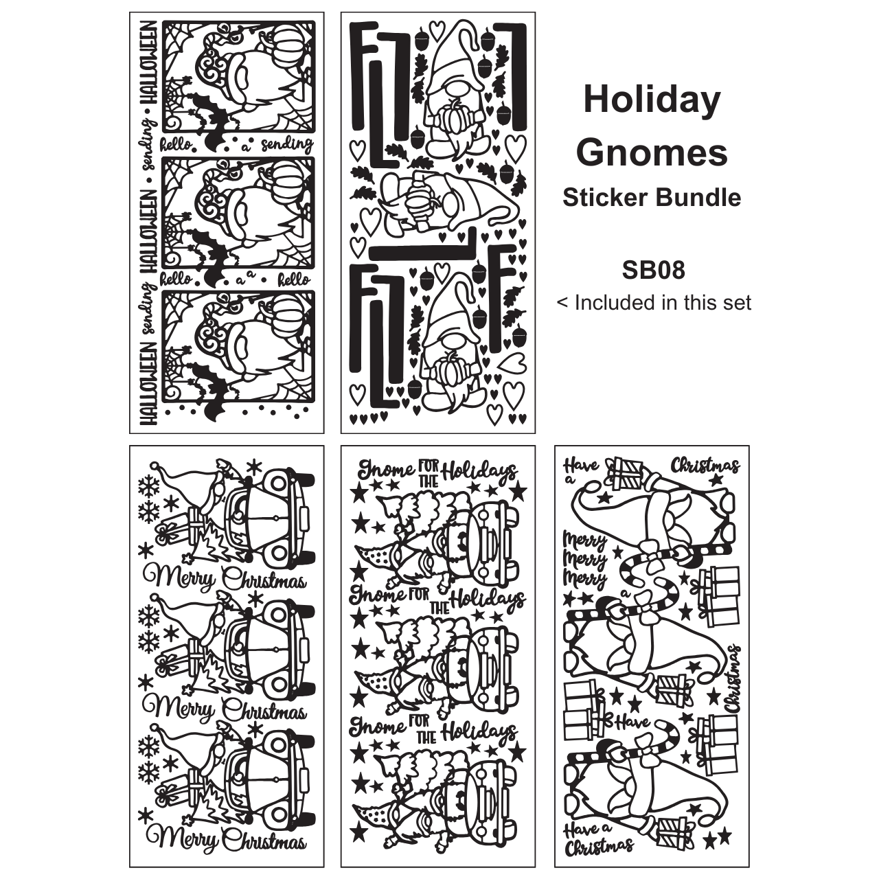 Holiday Gnomes Sticker Bundle