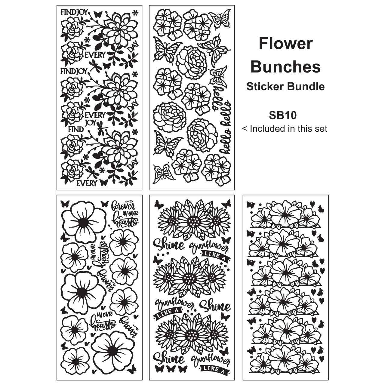 Flower Bunches Sticker Bundle