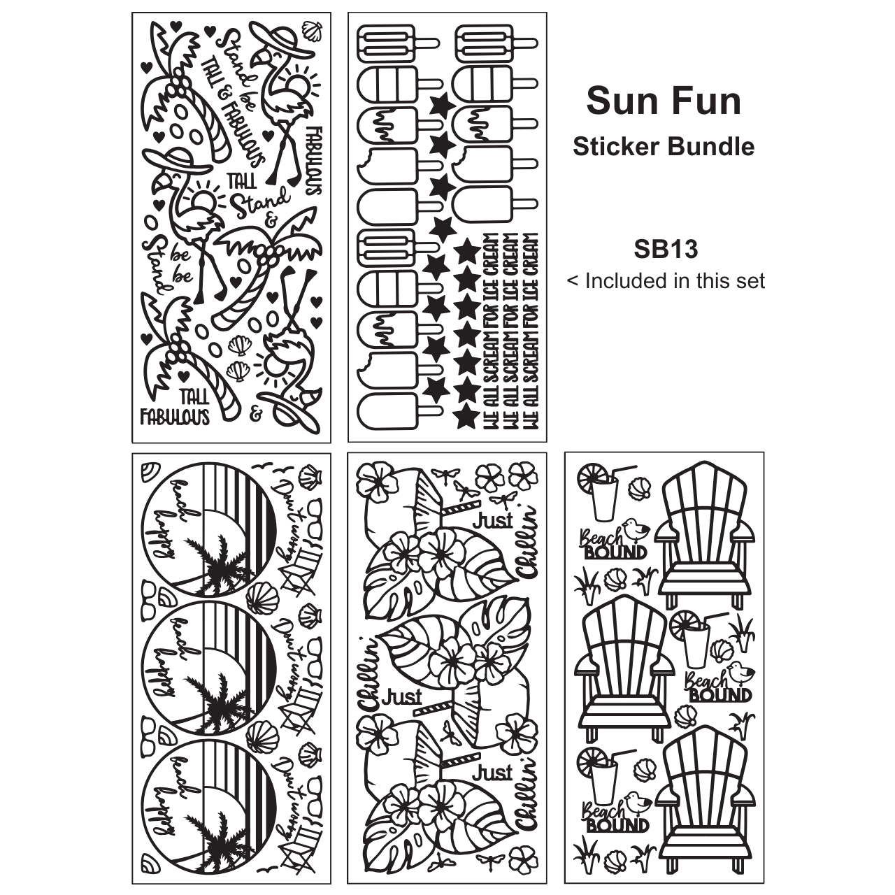 Sun Fun Sticker Bundle