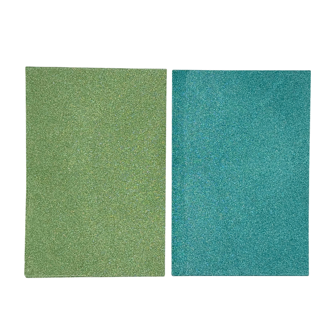 Sea Green & Ice Blue Glitter Paper