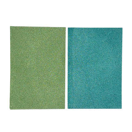 Sea Green & Ice Blue Glitter Paper