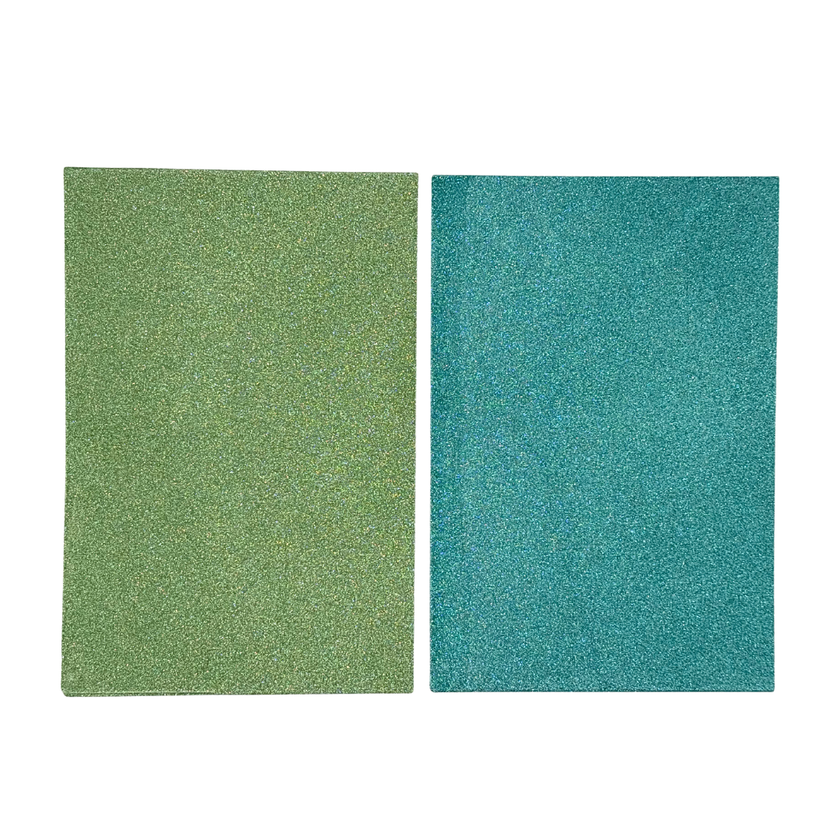 Sea Green & Ice Blue Glitter Paper