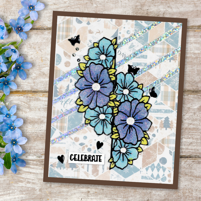 Split Flowers Card Kit