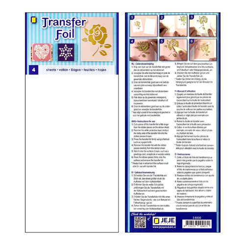 Transfer Foil Sheets, 4 pcs
