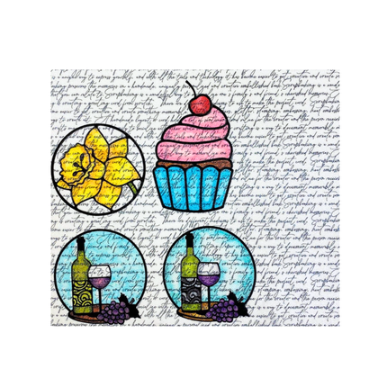 Script Glitter Paper
